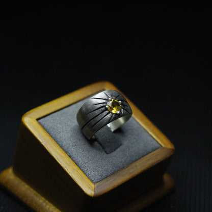 Sun and Moon Stars 925 Silver Rings,Gift for mother,Couple Rings, Inlaid Rings,Personality Gifts for Men and Women - Craftsmen made - SATANHORN