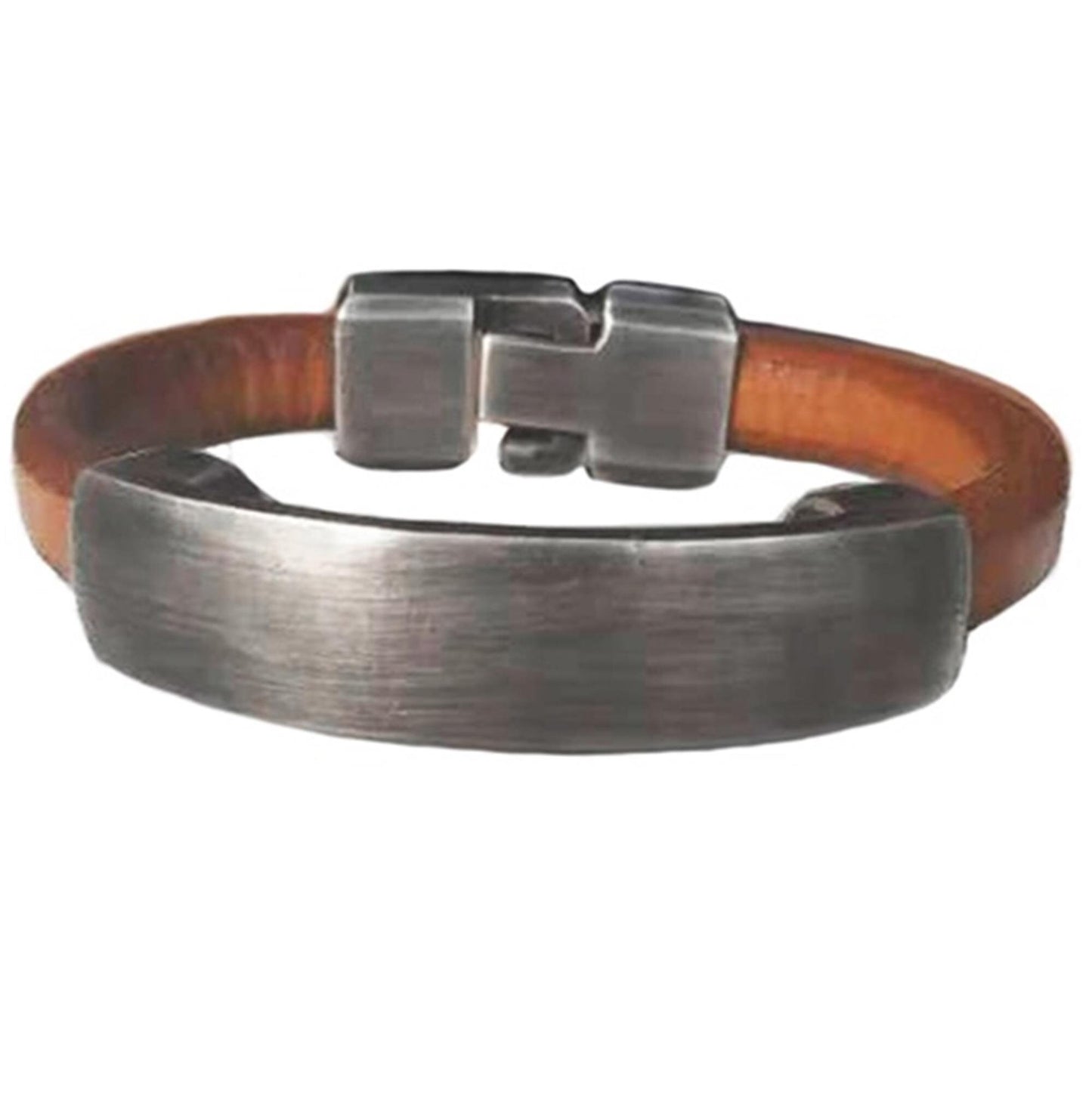 Simple leather cord 925 silver bracelet, men's outdoor handmade silver jewelry, unique wrist accessories-Craftsman made