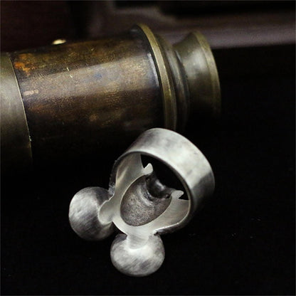 Handmade 925 Silver Oxidized Imitation Natural Texture Skull Wide Ring Fantasy Jewelry - SATANHORN