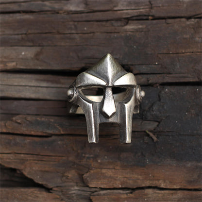 Spartan mask 925 silver ring, warrior courage tough guy fearless sterling silver ring love at first sight-Craftsman made - SATANHORN
