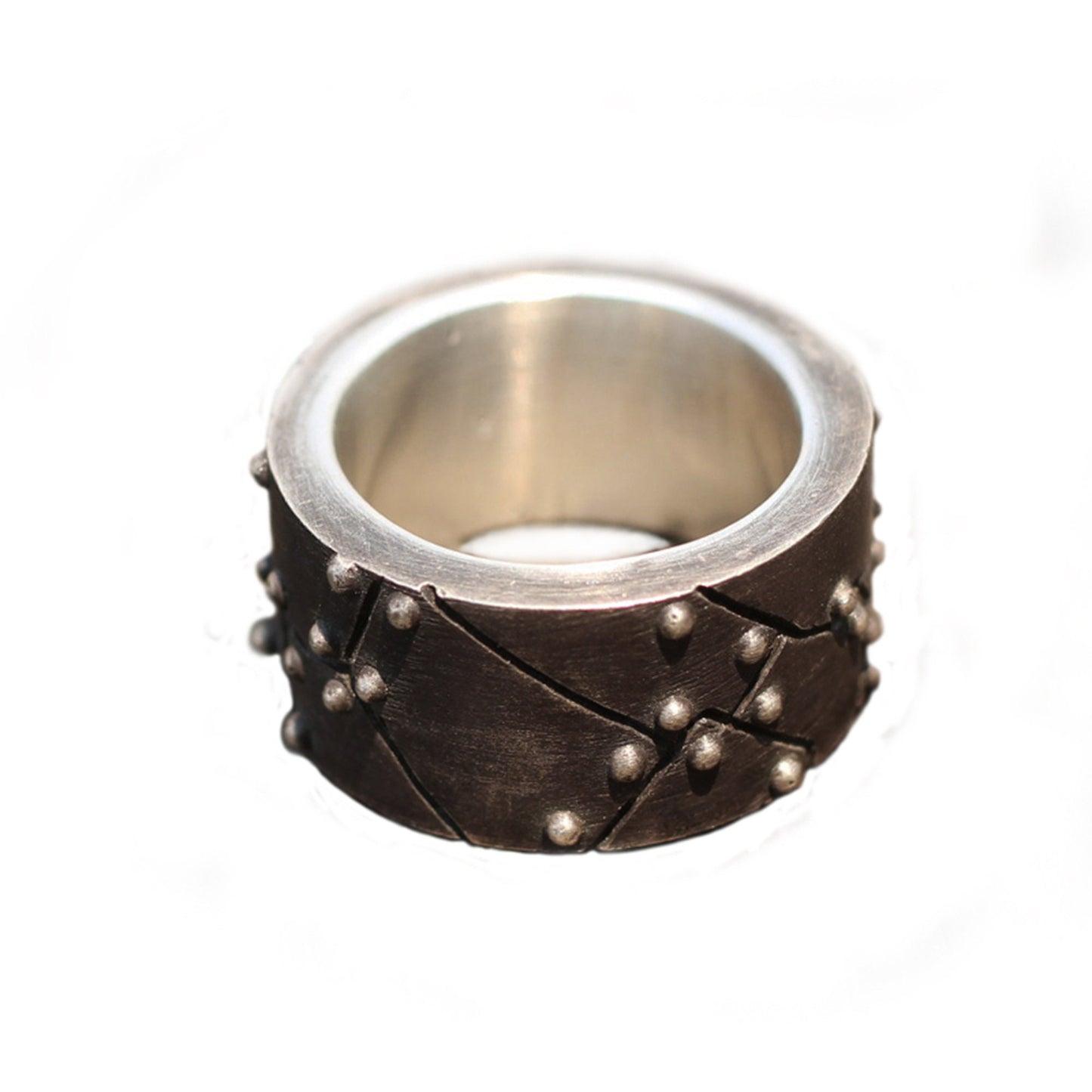 Rivet Deck 925 Silver Ring, sailor sailor ring, mecha stitching personalized ring gift-craftsman made - SATANHORN