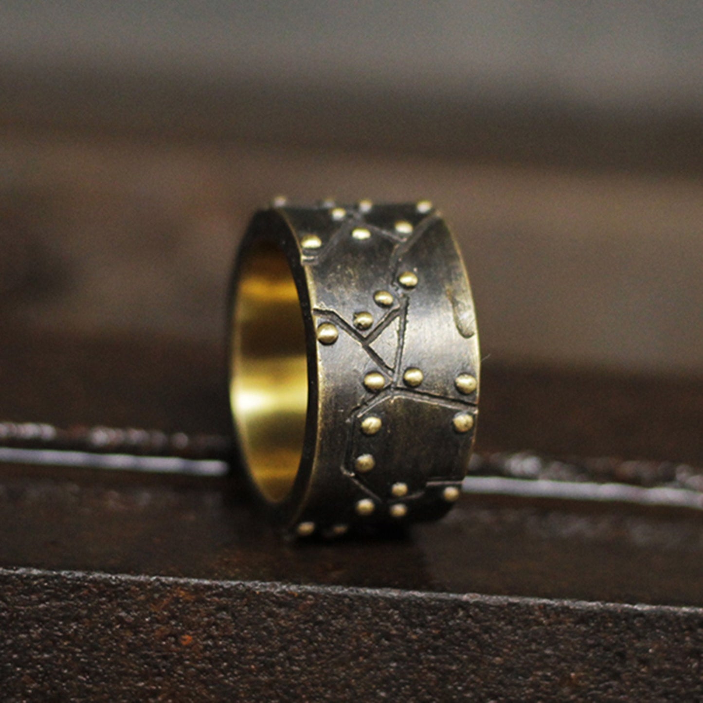 Rivet Deck 925 Silver Ring, sailor sailor ring, mecha stitching personalized ring gift-craftsman made - SATANHORN