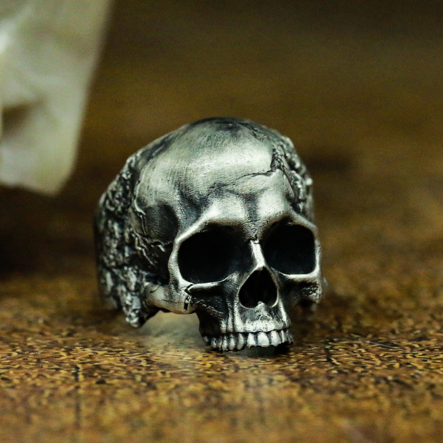 925 Sterling Silver Skull Ring,Mens Skull Ring Sterling Warrior Skull,Band Ring,Halloween Jewelry,elegant skull ring-Craftsman made