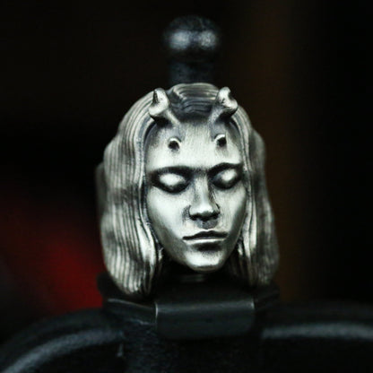 Dragon girl 925 silver ring, banshee ring, gift for mother, unique jewelry gift-craftsman made - SATANHORN