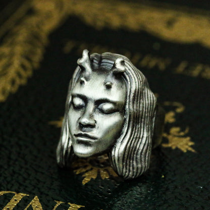 Dragon girl 925 silver ring, banshee ring, gift for mother, unique jewelry gift-craftsman made - SATANHORN