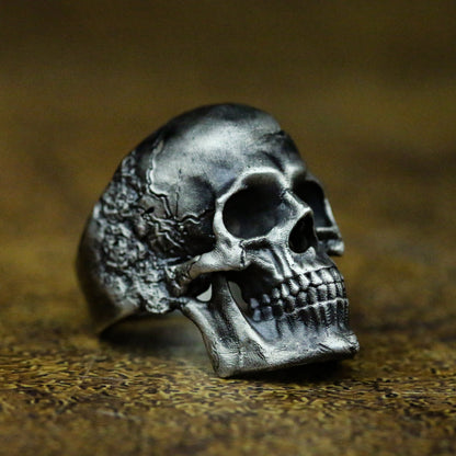 Classic Skull 925 Silver Ring,Mens Skull Ring Sterling Warrior Skull,Band Ring,Cold Ring,Halloween Jewelry,elegant skull ring-Craftsman made - SATANHORN