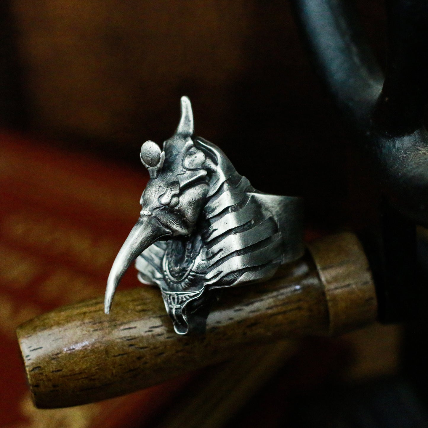 Thoth 925 silver ring, The god of wisdom, Egyptian mythological silver jewelry, silver ring for protection-Craftsmen made