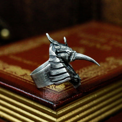 Thoth 925 silver ring, The god of wisdom, Egyptian mythological silver jewelry, silver ring for protection-Craftsmen made - SATANHORN