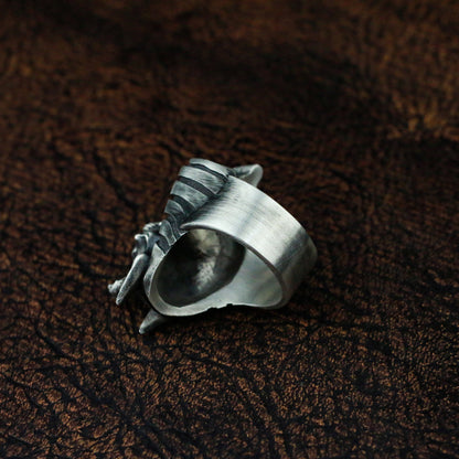 Bastet 925 silver ring, ancient Egyptian cat god totem silver ring jewelry, body silver ring-Craftsmen made - SATANHORN
