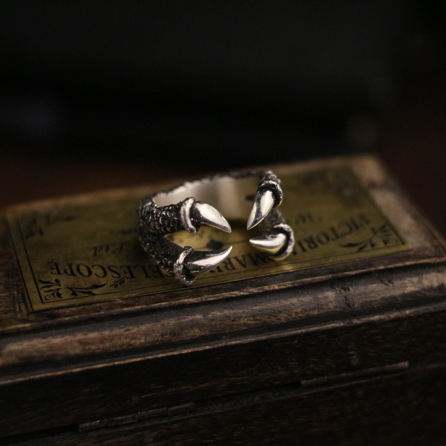 Eagle claw 925 silver ring, Dragon claw ring, Animal claw open ring, Brass sterling silver personalized gift - Craftsman Made