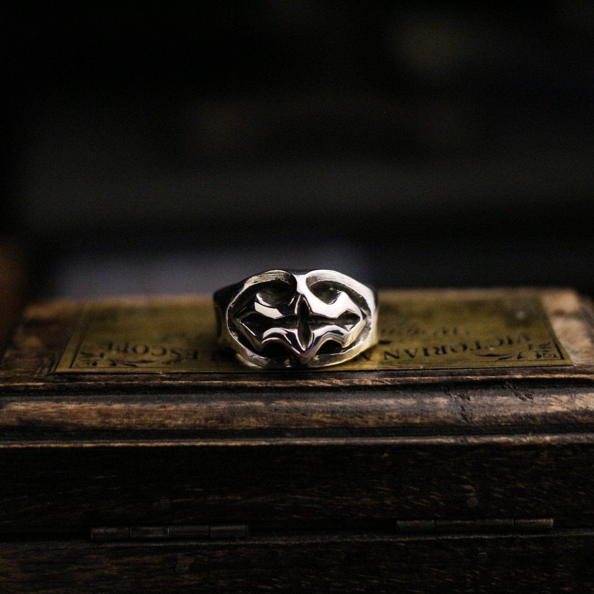 Palace style cross 925 silver ring, hand-printed and polished ring, sterling silver Gothic retro cyberpunk - Craftsman made - SATANHORN