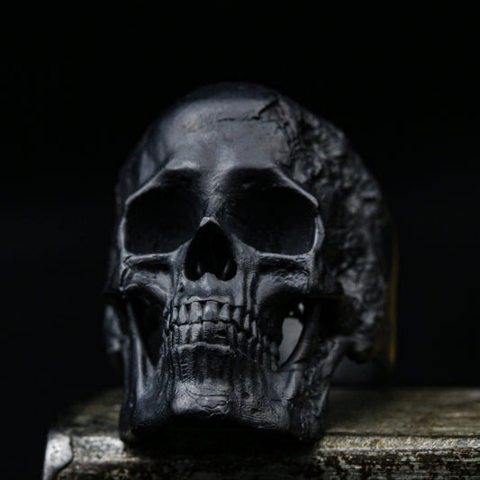 Skull ring, Occult Jewelry, Biker Ring, Skull Rings for men, full jaw silver men skull, biker masonic rock roll handmade jewelry