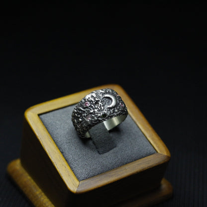 Sun and Moon Stars 925 Silver Rings,Gift for mother,Couple Rings, Inlaid Rings,Personality Gifts for Men and Women - Craftsmen made - SATANHORN