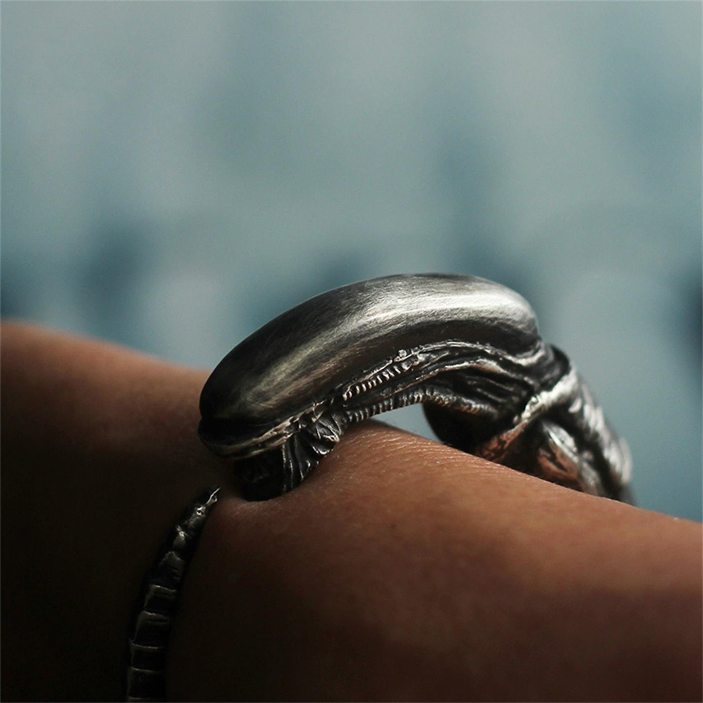 Alien 925 Silver/Brass Bangle, Monster Bracelet Bangles, Alien vs Predator, Personality Gifts for Men and Women-Craftsmanship