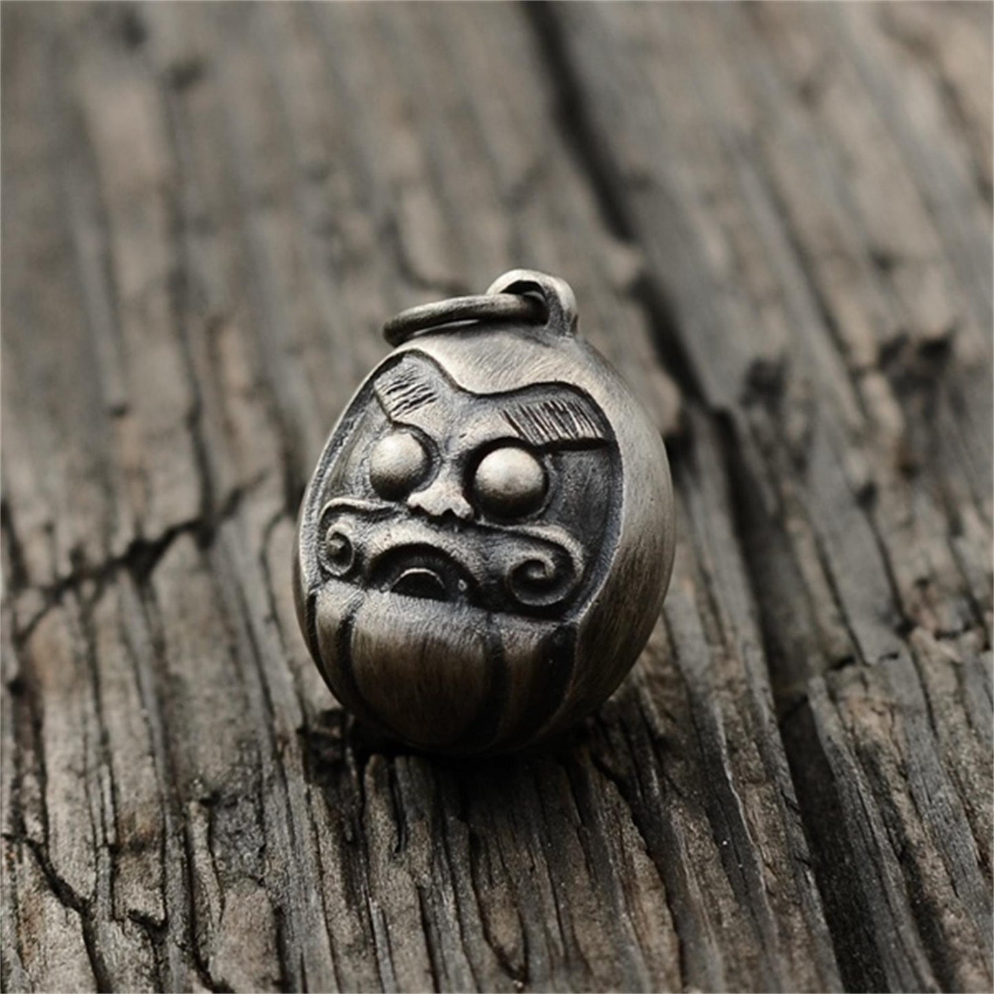 DARUMA 925 silver pendant necklace, tumbler sterling damo egg jewelry, personalized creative handmade gifts-craftsmen made