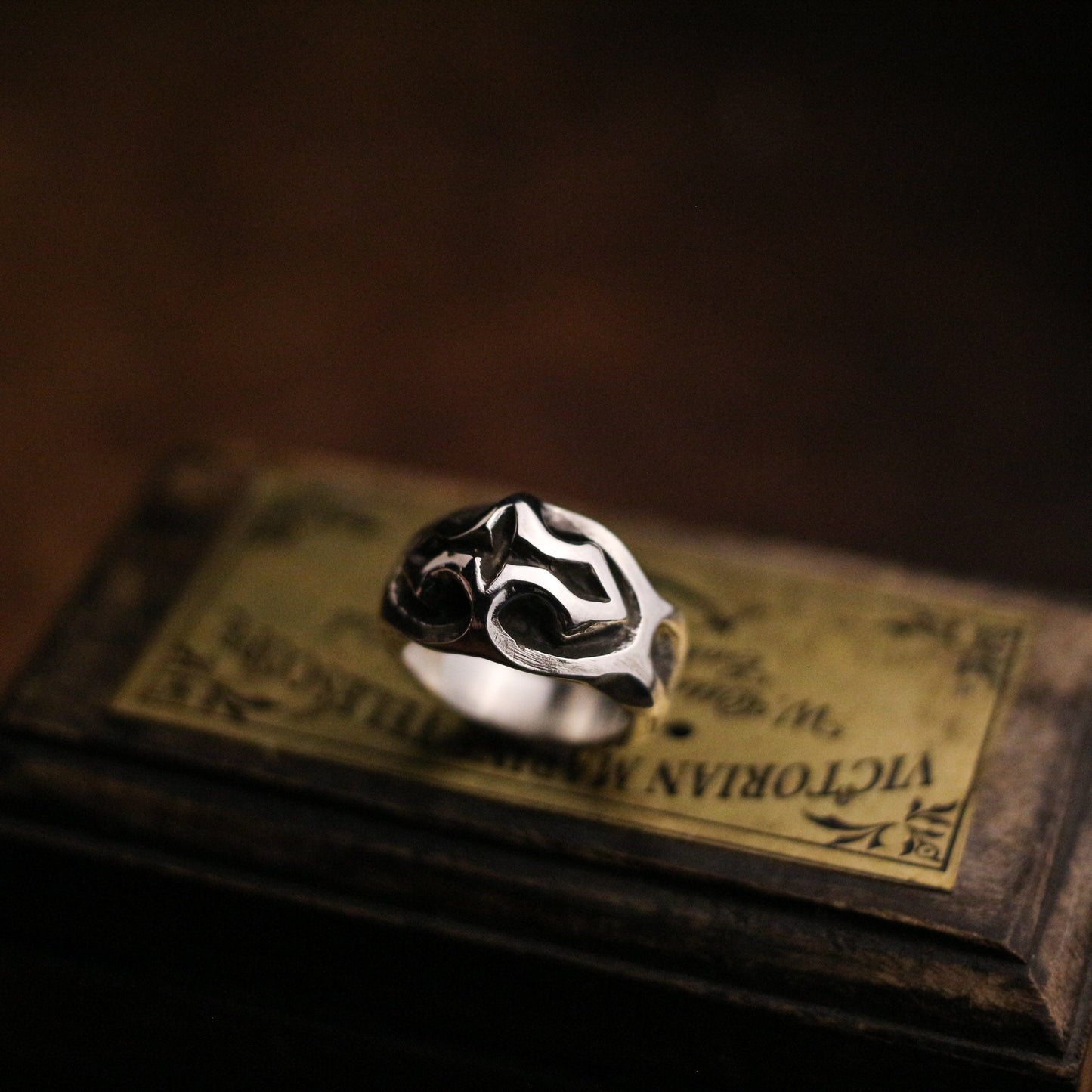Palace style cross 925 silver ring, hand-printed and polished ring, sterling silver Gothic retro cyberpunk - Craftsman made - SATANHORN