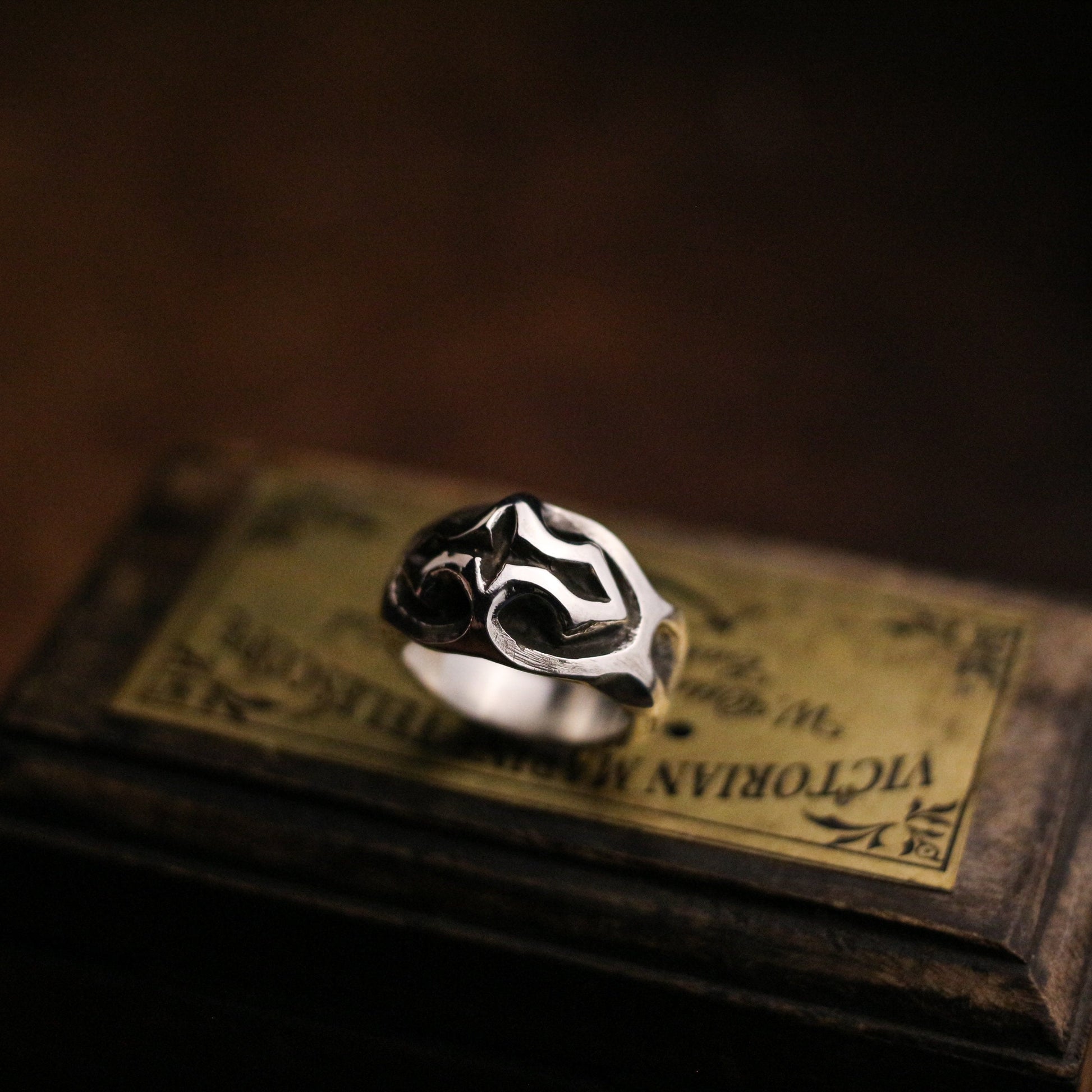Palace style cross 925 silver ring, hand-printed and polished ring, sterling silver Gothic retro cyberpunk - Craftsman made - SATANHORN