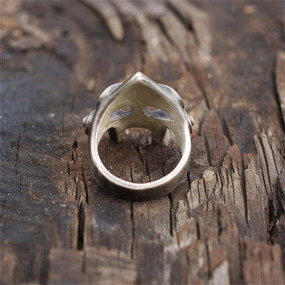 Spartan mask 925 silver ring, warrior courage tough guy fearless sterling silver ring love at first sight-Craftsman made - SATANHORN