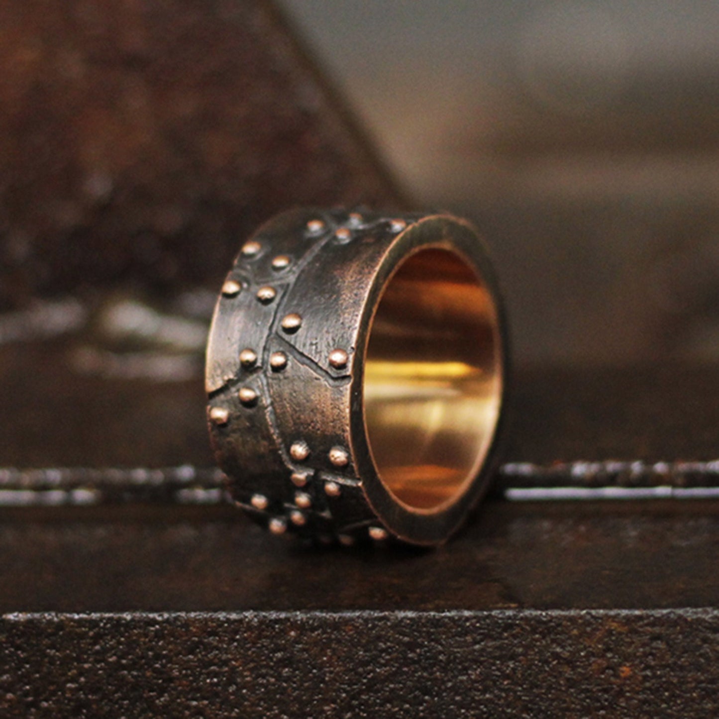 Rivet Deck 925 Silver Ring, sailor sailor ring, mecha stitching personalized ring gift-craftsman made - SATANHORN