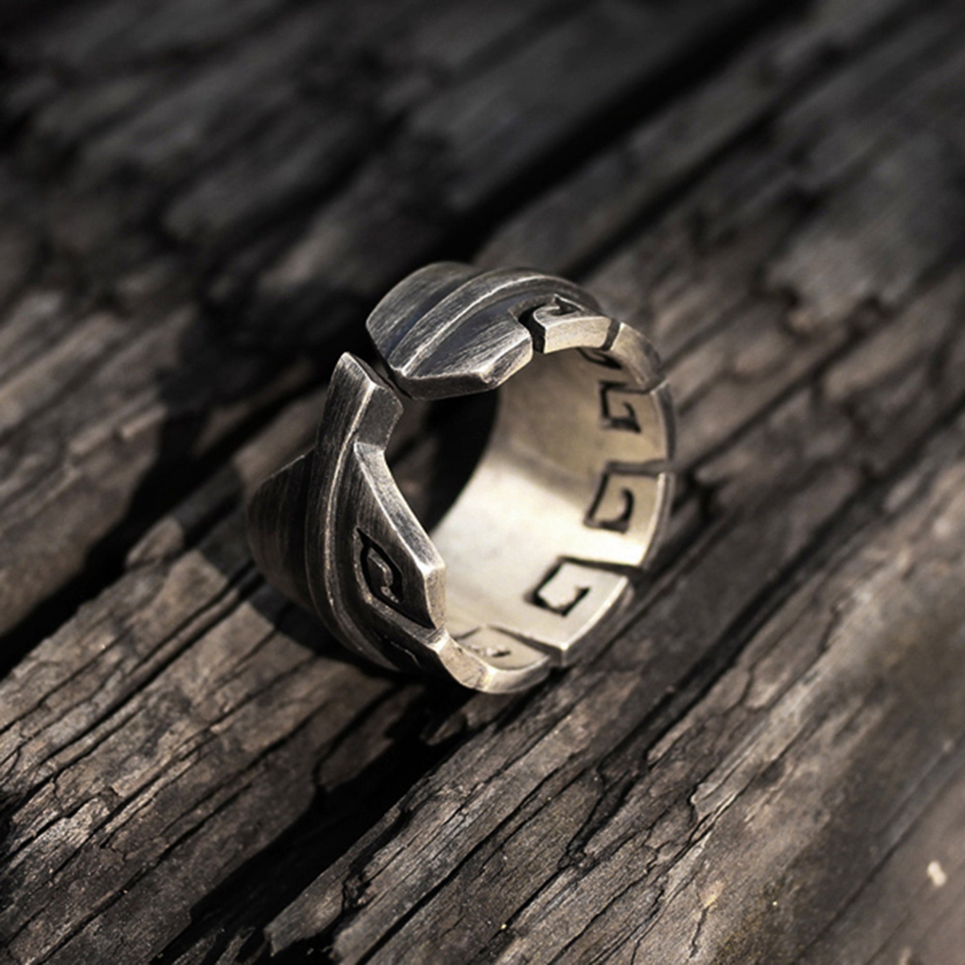 Feather 925 Silver Ring, Angel Feather Men’s Silver Ring, Angel Wing Silver Jewelry-Craftsman made - SATANHORN