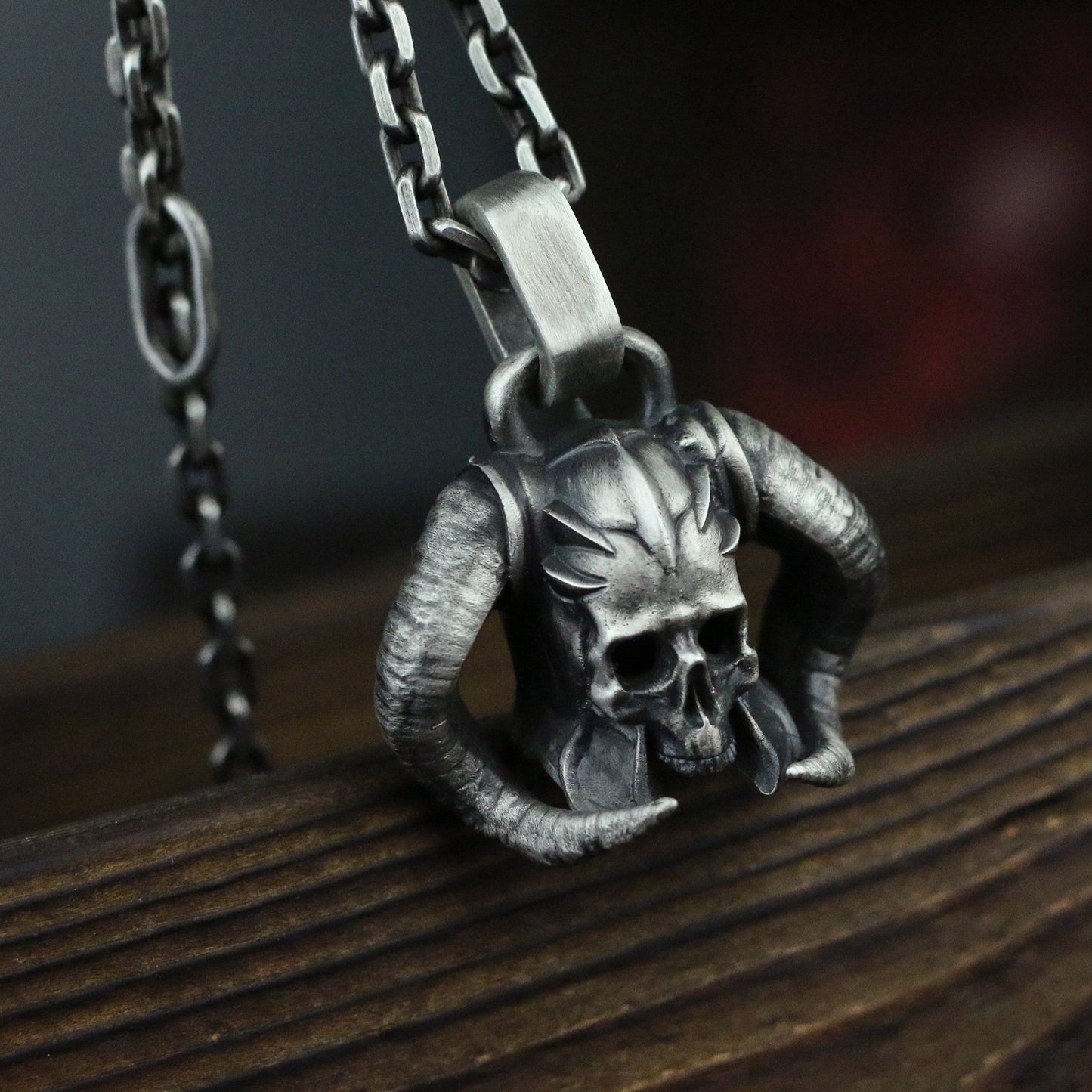 Medieval war skull spirit helmet 925 sterling silver pendant necklace,gladiator helmet war god skull pendant necklace-Craftsman made