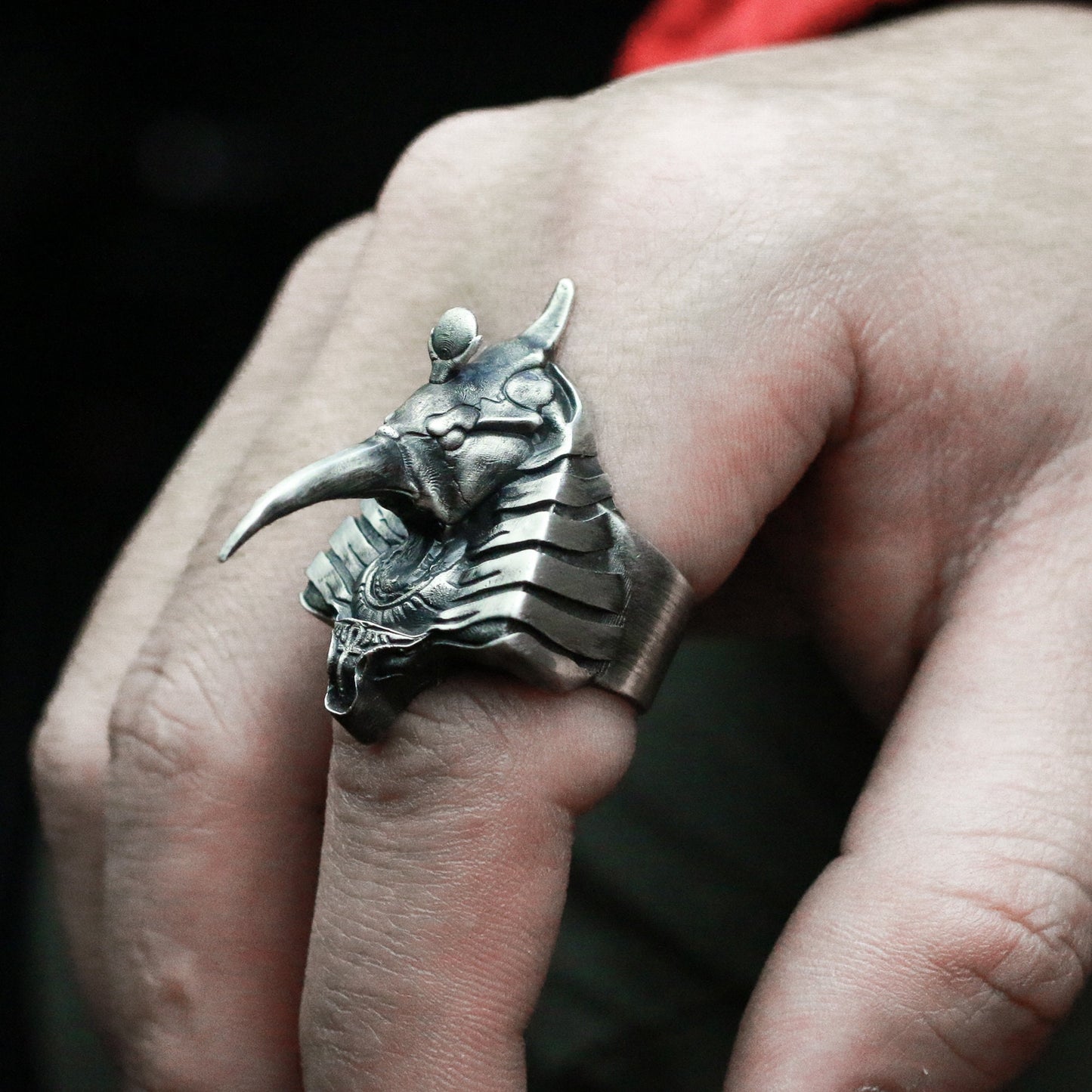 Thoth 925 silver ring, The god of wisdom, Egyptian mythological silver jewelry, silver ring for protection-Craftsmen made