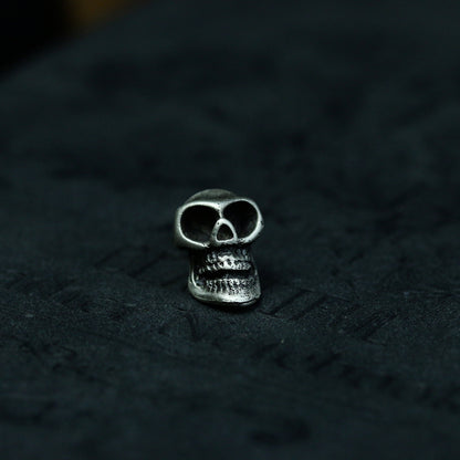 Creativity Skull 925 Silver Ear studs, bizarre skull earrings, rare jewelry sterling silver handmade - Craftsman made