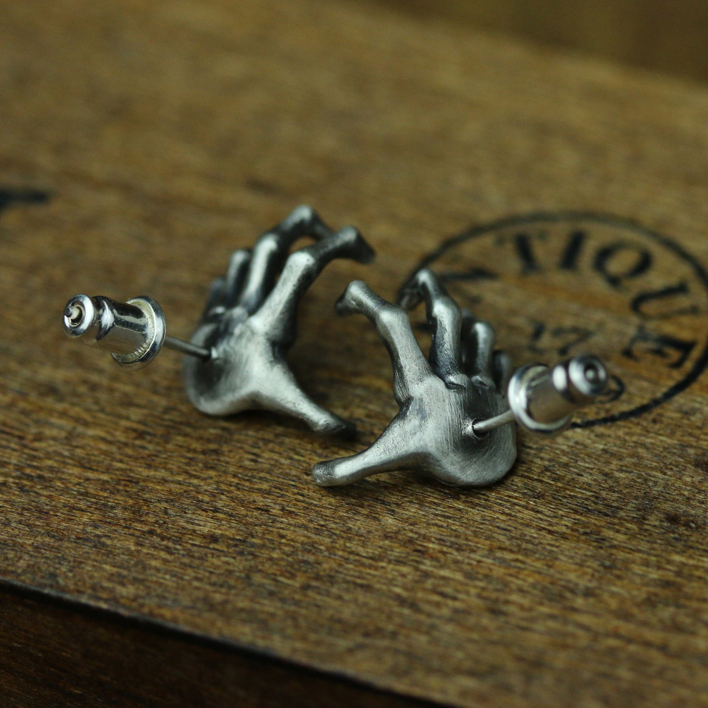 925 sterling silver hand bone earrings, hand earrings, hand bone earrings, hand bone earrings, couple earrings, gifts for him