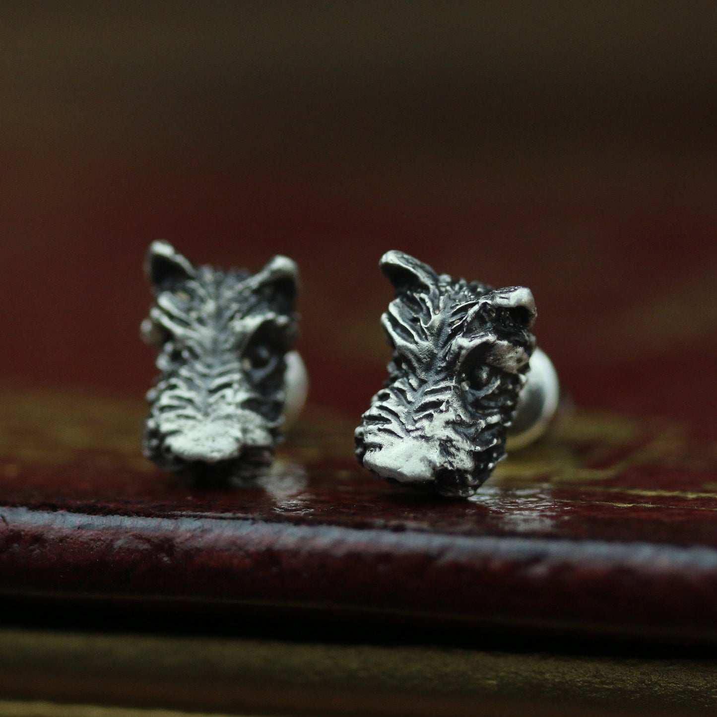 Schnauzer dog earrings