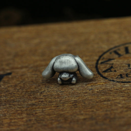 big-eared dog silver earrings,dog head sterling silver earring,Animal Lover Gifts-handmade