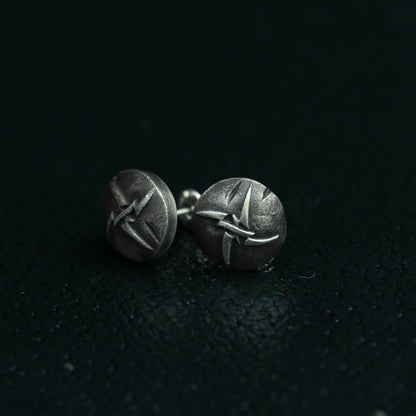Spiral cross shield earrings jewelry