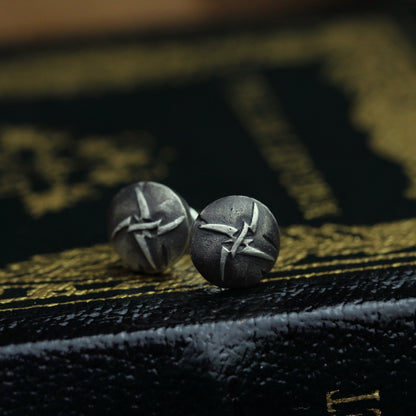 Spiral cross shield earrings jewelry