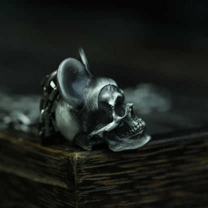 Cartoon Style Double Ear skull Charm/Necklace/Pendant Fantasy Jewelry