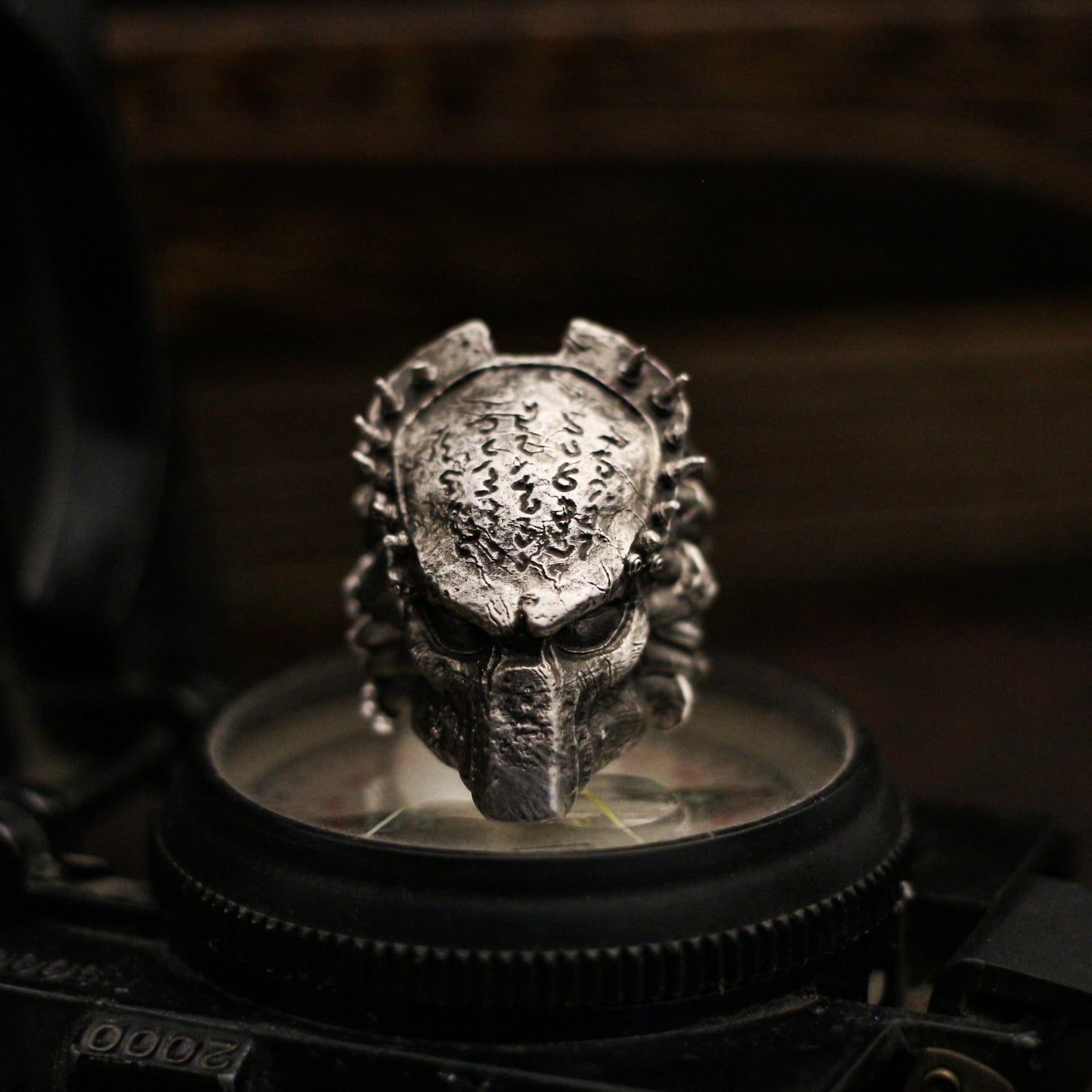 Alien Predator 925 Silver Ring, Predator Mask and Skull Ring, Jewelry of Predator-Craftsmen made