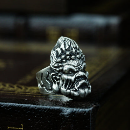 Acalanatha 925 silver ring, Fudosan silver ring, Fudo Myoo Jewelry, Acala Ring, Fudo Silver Ring-Craftsmen made - SATANHORN