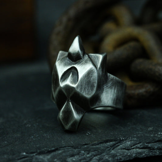 Unicorn 925 silver ring, simple abstract beast 925 silver ring finger ring, unique and mysterious jewelry-Craftsmen made - SATANHORN