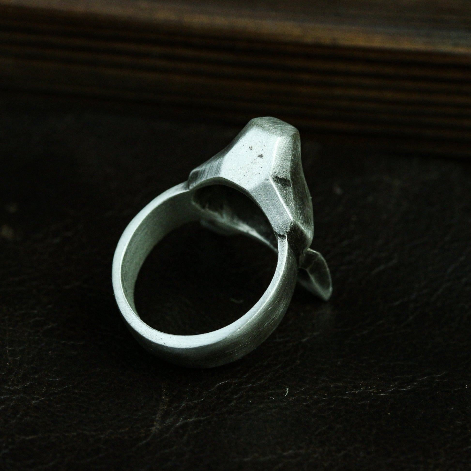 Simple fox 925 silver ring, abstract fox ring, totem animal jewelry, Ring-Mens Gift-Craftsmen made - SATANHORN