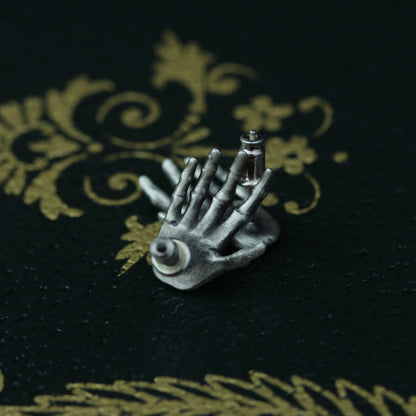 Palm bone earrings jewelry