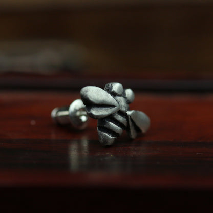 Bee sterling silver earrings