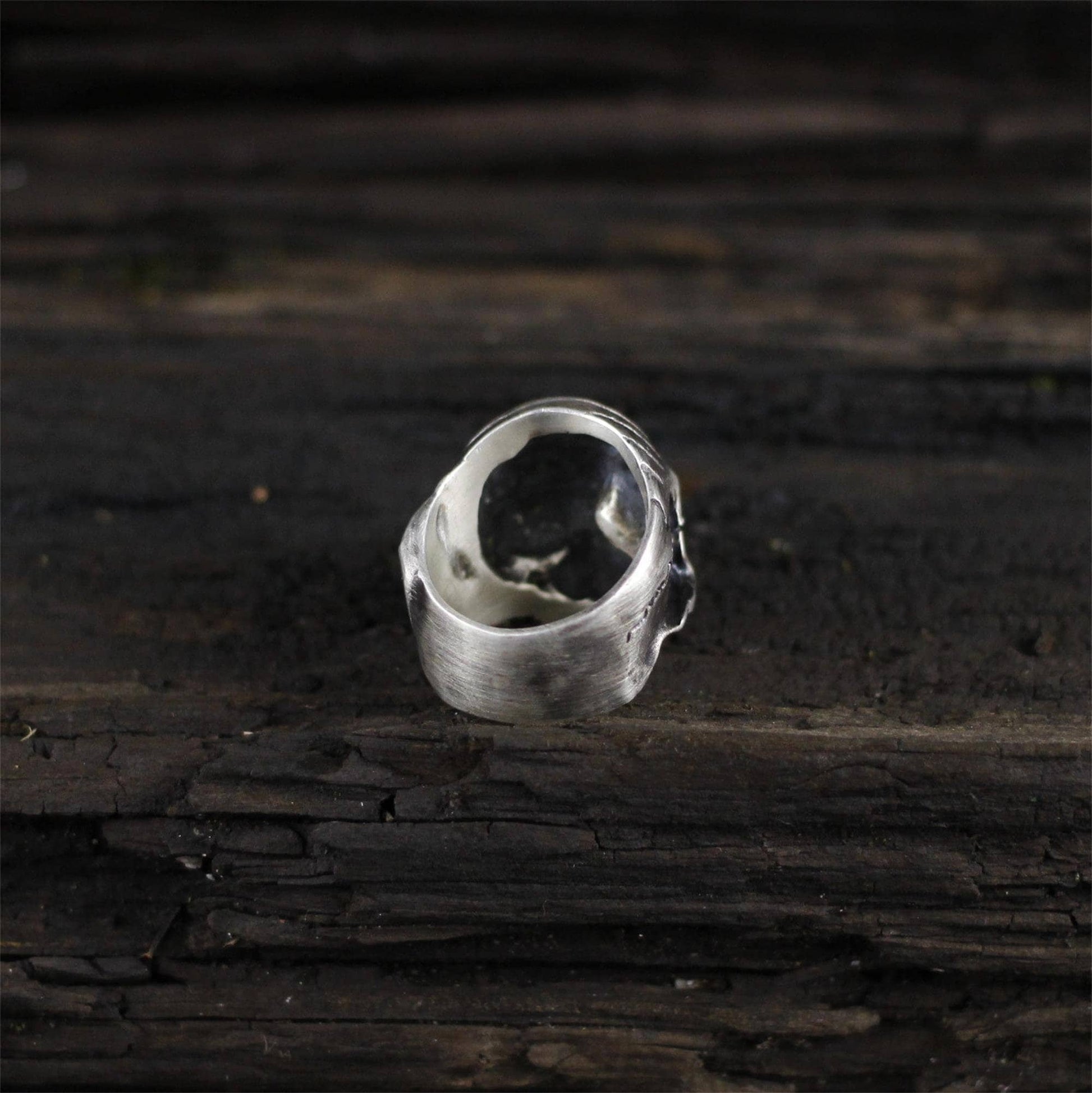 Swirl skull 925 silver ring, jawless skull ring, creative skull ring unique sterling silver gift-craftsman made - SATANHORN