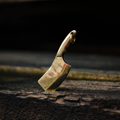Kitchen Knife 925silver/brass Necklace Pendant, Fortune Jewelry, Sterling Silver Kitchen Knife - Craftsman made - SATANHORN