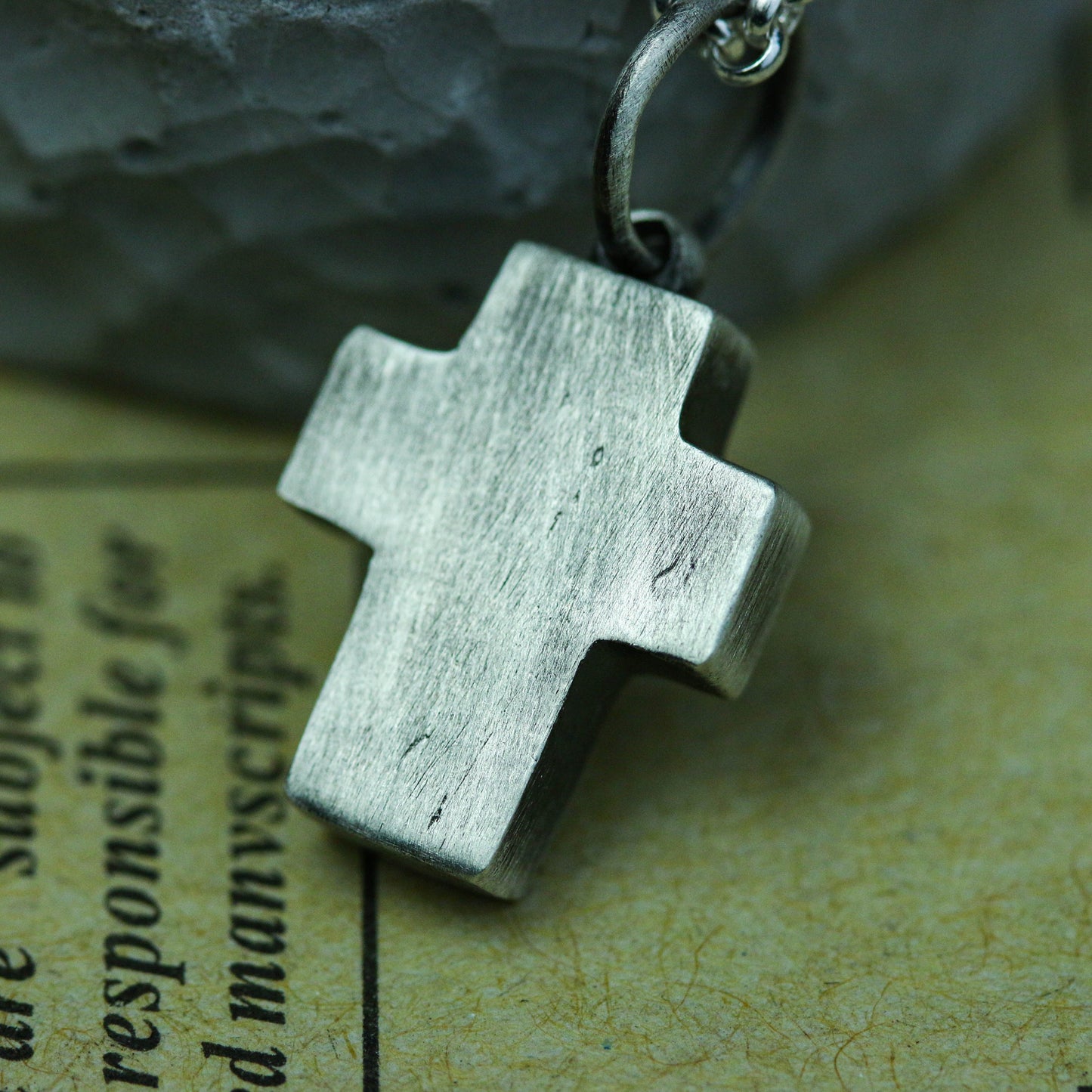 925 Sterling Silver Cross Pendant Necklace, Christian Simple Cross Pendant, Charm of the Cross, Gift for Him - Handmade