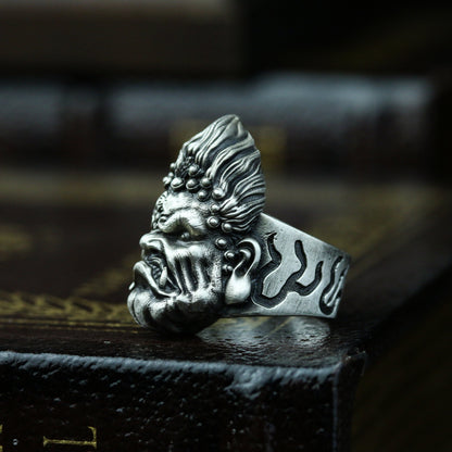 Acalanatha 925 silver ring, Fudosan silver ring, Fudo Myoo Jewelry, Acala Ring, Fudo Silver Ring-Craftsmen made - SATANHORN