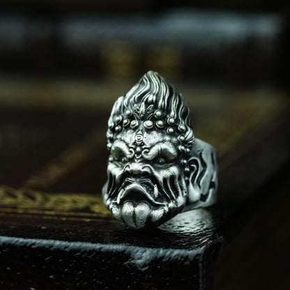 Acalanatha 925 silver ring, Fudosan silver ring, Fudo Myoo Jewelry, Acala Ring, Fudo Silver Ring-Craftsmen made - SATANHORN