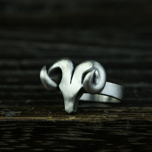 Bull head 925 silver ring, bull horn silver ring, bullfighting bison ring sterling silver brass jewelry-Craftsmen made