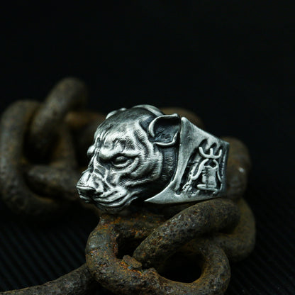 Leopard 925 silver ring, cheetah leopard dark style 925 silver ring,Big Cat Jaguar Panther Totem Talisman Cat Animal-Craftsmen made - SATANHORN