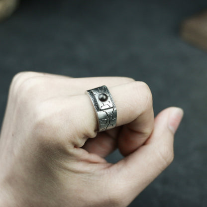 Red agate 925 silver ring, simple inlaid couple ring, special silver ring for girls and boys, holiday gift sterling silver-Craftsman made - SATANHORN