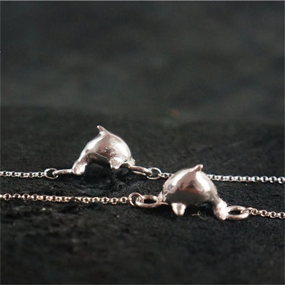 Dolphin 925 Silver Bracelet,Ocean Men/Women's Bracelet,silver accessory,Solid Sterling Silver ID Men's Bracelet-Craftsman made - SATANHORN