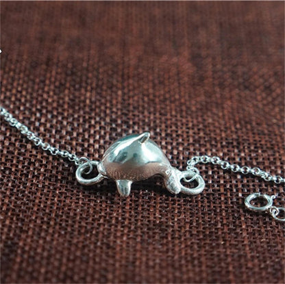 Dolphin 925 Silver Bracelet,Ocean Men/Women's Bracelet,silver accessory,Solid Sterling Silver ID Men's Bracelet-Craftsman made - SATANHORN