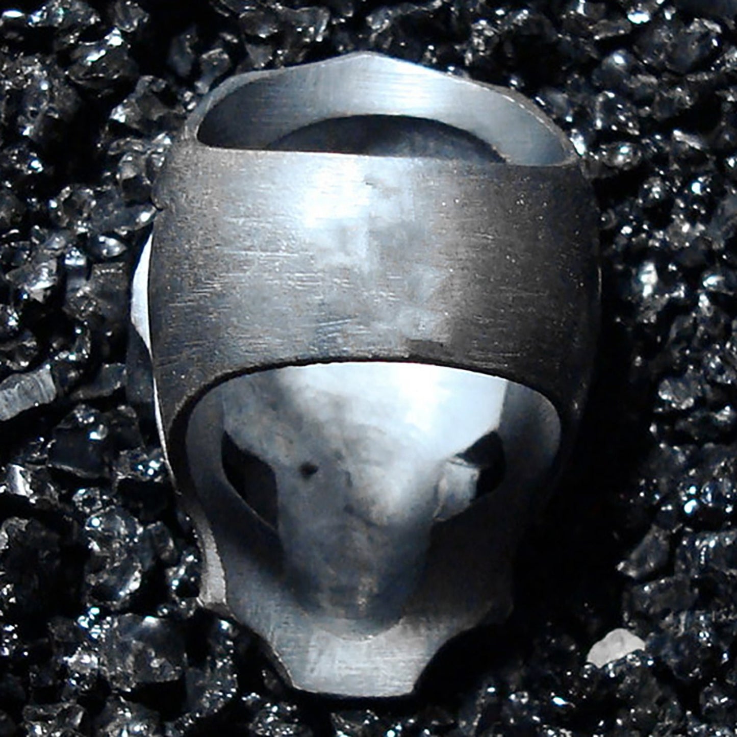 Armor skull ring, 925 sterling silver ring, faceless skull ring, faceless skull jewelry, gothic jewelry-handmade